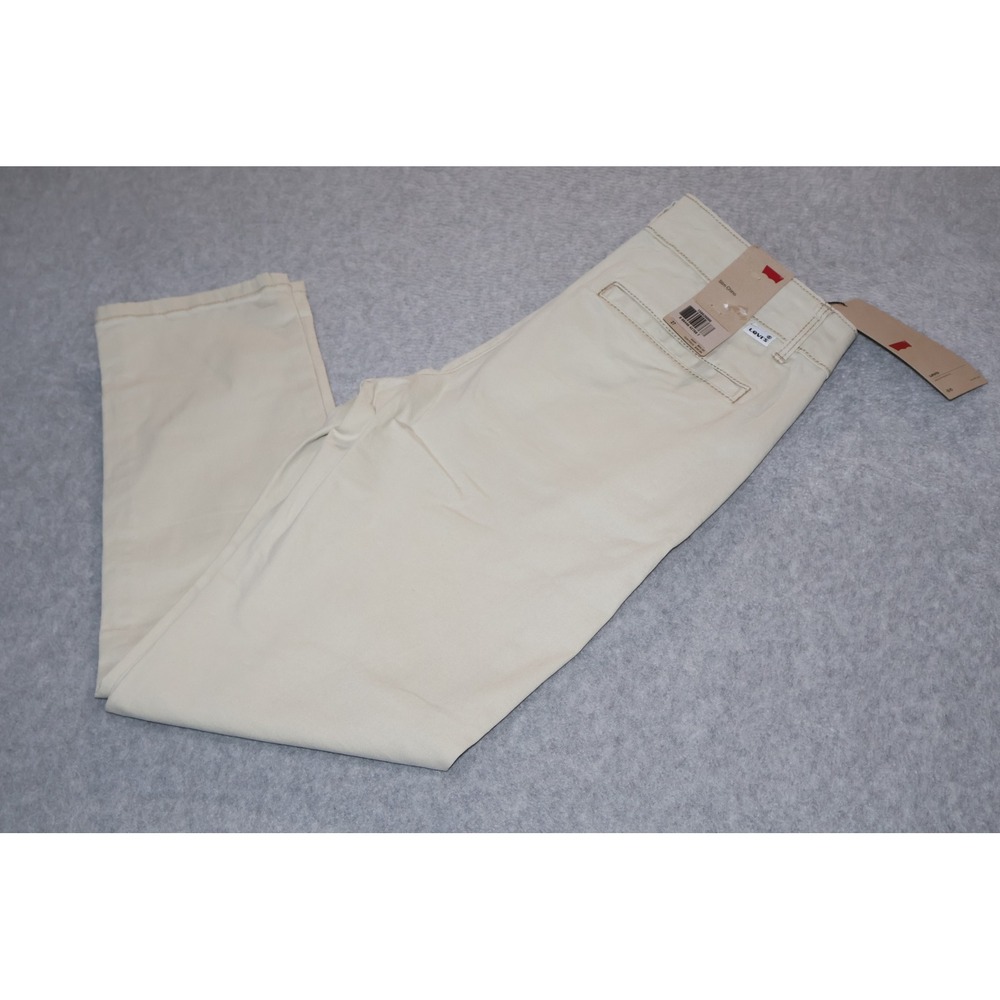 Levi's Slim Chino Women 27 Beige Stretch Mid Rise Casual Cotton Blend Tan NEW